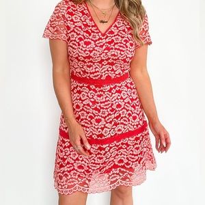 Promesa lace dress in size small red